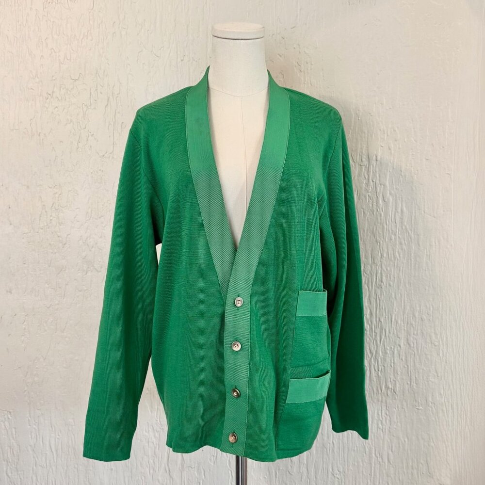 Vintage Salvatore Ferragamo Gold Button Front Cardigan